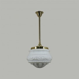 Lighting Inspiration-Premier 8" & 12" Opal Matt Rod Pendant - Polish Brass